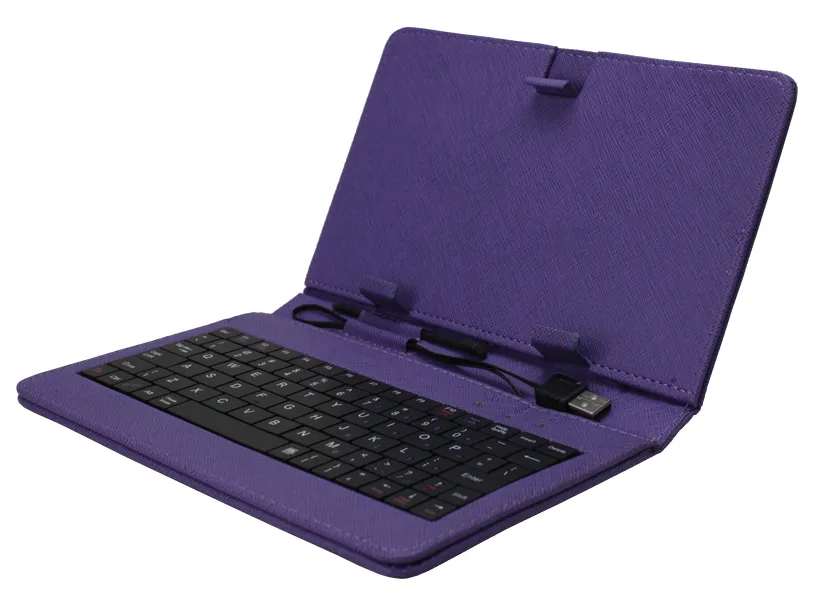 7" pouzdro s klávesnicí F7Violet